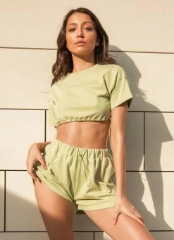 Peppermayo Exclusive - Weekend Resort Crop Top - Sage