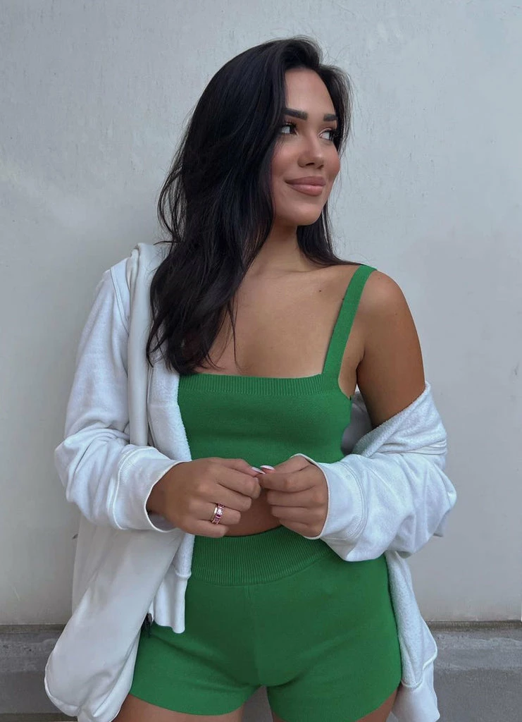 Peppermayo Exclusive - Remix It Knit Crop - Jade Green - Image 2